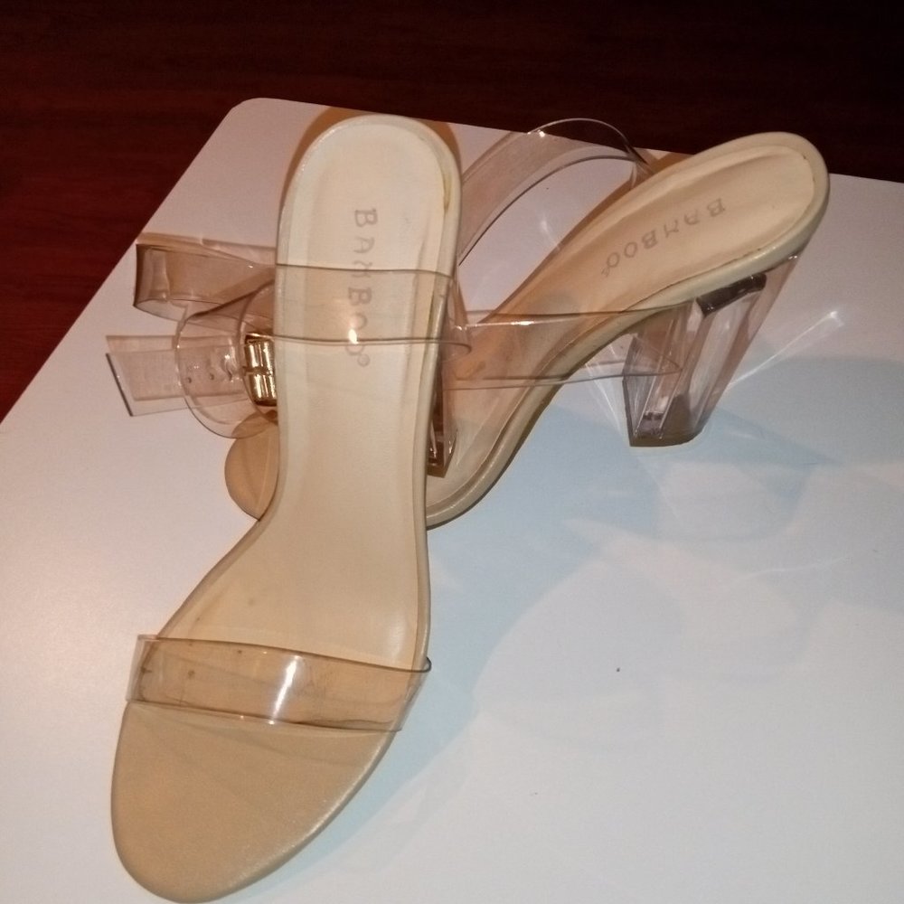 Clear  Cross Strap Heals